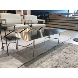 MESA DE CENTRO XXX RECT. 120X52 H33 NIKEL NEGRO by Opinion