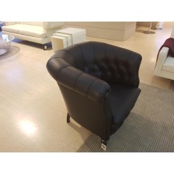 POLT. FUMOIR CUIR SC30 AFRICA NOIR de Poltrona Frau