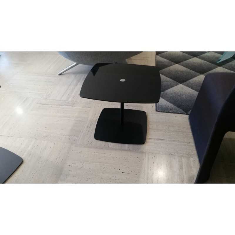 TAVOLINO ANEMONE 50X50XH40 VETRO NERO