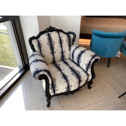 POLTR. TRONO BLACK LACE AND ZEBRATED FABRIC von Modà