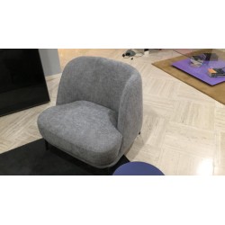 VELVET SILVER ARMCHAIR 82X87X81 by Novamobili