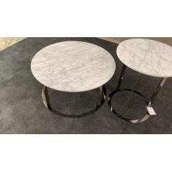 MESA MERA Ø60 H32 CR.NERO/CARRARA by B & B Italia