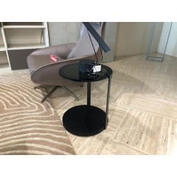 ALISEE FUME GLASS TABLE Ø42X50 by Molteni & C.