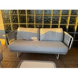 SOFA 2P MOD.BABYLON INTRECCIO WHITE by Varaschin