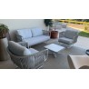 SOFA 2P MOD.BABYLON INTRECCIO WHITE by Varaschin