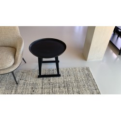Стол RECIPIO Ø60 GOMMALACCA BLACK от Maxalto