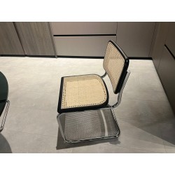 Chaise BREUER 104 CHROME/ BLACK LACQUERED by Alivar