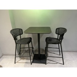 Стол MOON ALU BAR 70X70 H105 GRAPHITE TABLE от Talenti