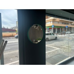 MIROIR A STRAPES No.2 D.50 VERT par Hay