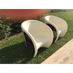 MT1 SAND WHITE/PURPLE ARMCHAIR von Driade