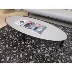 TABLE OVALIERE BLEND 56663 TOP LEATHER by Giorgetti