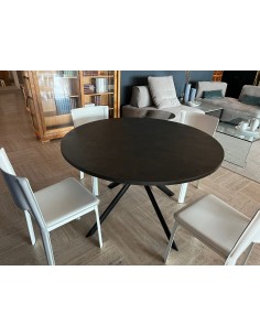 MESA GIOVE D.120 NEGRO OP./BRONCE OSS de Calligaris