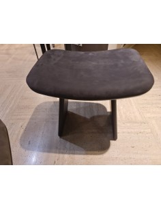 BENCH DUO WENGE VELVETY GREY stool by Ceccotti