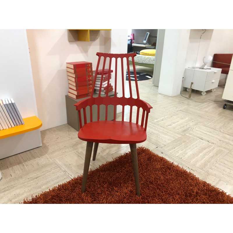 COMBACK CHAIR RED ARA/ROVERE by Kartell