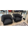 FAUTEUIL KITE AVEC PIED LACQUÉ NOIR MAT par Porro