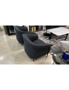 FAUTEUIL KITE AVEC PIED LACQUÉ NOIR MAT par Porro
