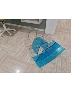 BLUE TRANSP.HORSE by Kartell
