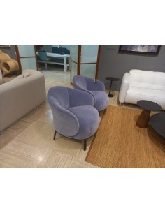Fauteuil mod.Botanic rev.velours lagoon de Natuzzi