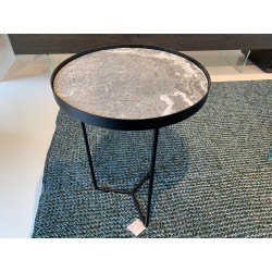 TABLE BILLY KERAMIK Ø36 H53 MARBRE de Cattelan